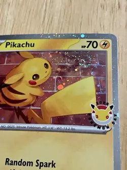 Beautiful SWIRL! - Pikachu 2026 Pokemon Day Stamp 051 Temporal Forces Cosmo Holo - Image 2