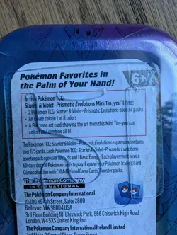 Pokemon TCG Scarlet Violet Prismatic Evolutions Flareon Mini Tin Sealed - Image 2