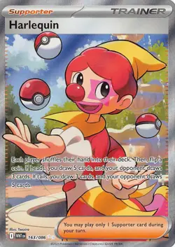 Pokemon TCG Harlequin 163/086 Holo Sv: White Flare Illustration Rare En - Image 1
