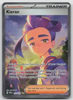 Kieran 174/131 Pokemon Prismatic Evolutions Special Illustration Rare NM - Image 1