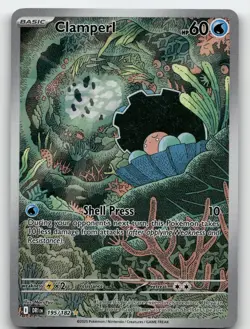 CLAMPERL 195/182 ILLUSTRATION RARE DESTINED RIVALS POKEMON NEAR MINT - Image 2