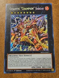 Yugioh! Gigantic "Champion" Sargas MP24-EN071 25th Anniversary Tin 2024 In Hand - Image 1
