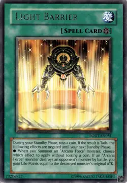 Light Barrier Rare Normal Spell Unlimited Light of Destruction Yugioh - Image 1