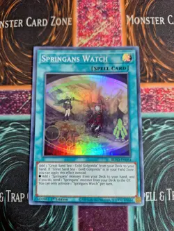 Yu-Gi-Oh! TCG Springans Watch BLVO-EN054 Super Rare 1st Edition NM - Image 1