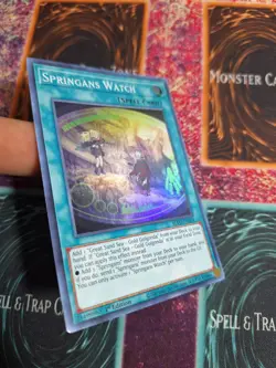 Yu-Gi-Oh! TCG Springans Watch BLVO-EN054 Super Rare 1st Edition NM - Image 2