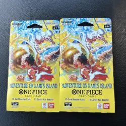 One Piece Adventure On Kami’s Island Sleeved Pack Lot Of 2 Packs SEALED IN HAND - Image 1