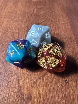 MTG Bundle Oversized D20 Dice SET of 3 NEW Assorted Types - Image 2