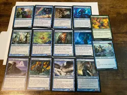 MTG Merfolk Tribal Lot 14 Cards Magic the Gathering Commander EDH Blue Theme - Image 1