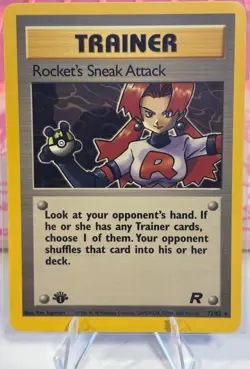 2000 POKEMON TEAM ROCKET 1ST EDITION ROCKETS SNEAK ATTACK TRAINER 72/82 NON HOLO - Image 1