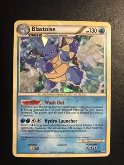 BLASTOISE 13/95 HeartGold SoulSilver Unleashed Pokemon Shattered Ice Holo - Image 1