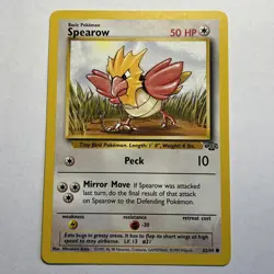 Spearow 62/64 Jungle Unlimited Pokemon TCG 1999 LP - Image 1