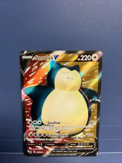 Pokemon TCG Snorlax V Full Art Ultra Rare Holo Sword & Shield 197/202 NM - Image 1