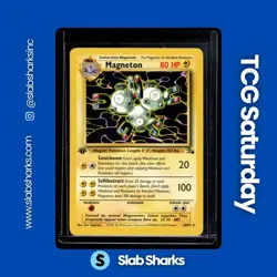 1999 POKEMON FOSSIL 1ST EDITION #26/62 MAGNETON - Image 1