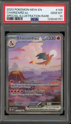 Pokemon Charizard ex 151 MEW EN Special Illustration Rare #199 PSA 10 Gem Mint - Image 1