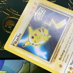 1999 Pokemon The First Movie Pikachu Black Star Promo #4 Raw LP - Image 4