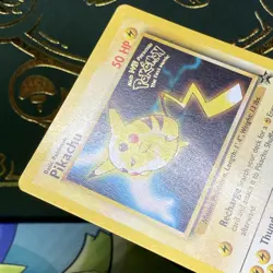 1999 Pokemon The First Movie Pikachu Black Star Promo #4 Raw LP - Image 5