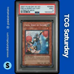 2007 YU-GI-OH! STRIKE OF NEOS 1ST ED. #STON-EN036 FREYA SPIRIT OF VICTORY PSA 9 - Image 1