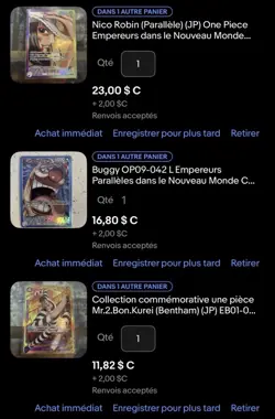 One piece Three Card Lot - Image 1