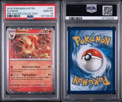 PSA 10 - POKEMON FLAREON 167 SVP EN-SV 2025 BLACK STAR PROMO POSTER COLLECTION - Image 3