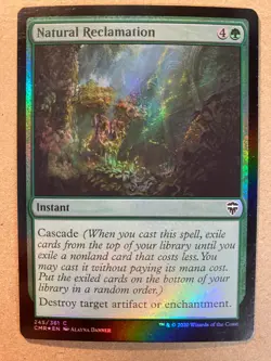 MTG 1x FOIL Natural Reclamation Commander Legends Magic the Gathering Card x1 NM - Image 1