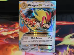 M Pidgeot EX Evolutions Near Mint Sleeved Pokemon Card Full Art Holo NM - Image 1