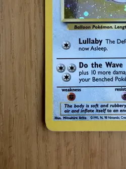 Pokemon Card Wigglytuff 19/130 Holo Rare Base Set 2 WOTC Swirl Light Play - Image 4