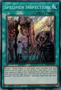 BLAR-EN013 SPECIMEN INSPECTION SECRET RARE 1ST EDITION YuGiOh CARD - Image 1