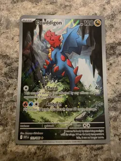 Pokemon TCG Druddigon 151/086 SV11W White Flare Holo Illustration Rare Card - Image 1