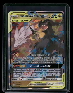 Reshiram & Zekrom GX 157/236 - Tag Team Cosmic Eclipse Pokemon Card - NM - Image 1