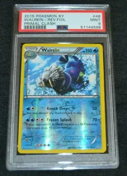 Reverse Holo Foil Walrein # 48/160 Primal Clash XY Pokemon Cards PSA 9 MINT - Image 1