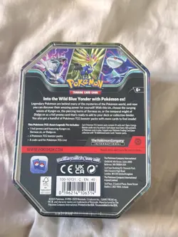 Pokemon TCG Azure Legends Kyogre ex Tin Factory Sealed 4 Packs Promo Card - Image 2