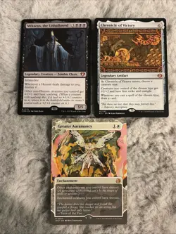 Magic The Gathering 3 Card Mythic Lot! Mikaeus, Chronicle Of Victory, Auramancy - Image 1