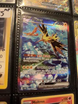 Zapdos ex SAR 204/165 151 SV2A Korean Pokemon Card NM - Image 2