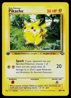 Pokemon Card - Pikachu Jungle 60/64 Common 1st Edition - Image 1