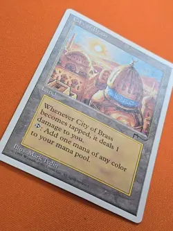 1995 MAGIC THE GATHERING CITY OF BRASS CHRONICLES DAMAGE HEAVEY PLAYED - Image 5