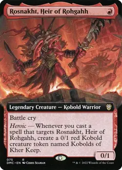 Rosnakht, Heir of Rohgahh Extended Art DMC 75 Rare MTG - Image 1