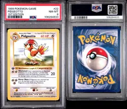 Pokemon Pidgeotto 1999 Base Set 1st Edition Rare #22 PSA 8 Near Mint-Mint - Image 3