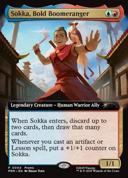 Sokka, Bold Boomeranger - Foil Extended Art Promo MagicFest Promos LP MTG - Image 1