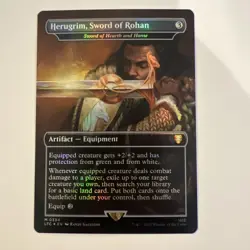 Herugrim Sword Of Rohan Sword of Hearth And Home Borderless Foil 0354 MTG LOTR - Image 1