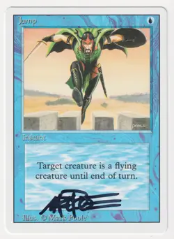 Signed Jump Proof NM Revised Edition Artist Mark Poole 1994 WOTC MTG Magic AP! - Image 1