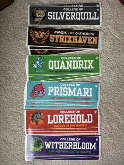 Magic the Gathering MTG SECRETS OF STRIXHAVEN 24 Bumper Stickers promo College - Image 1