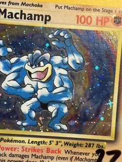 Machamp 8/102 1st Edition - 🌊 Deck Exclusives Holo Rare Pokemon TCG 🖤 - MP - Image 4