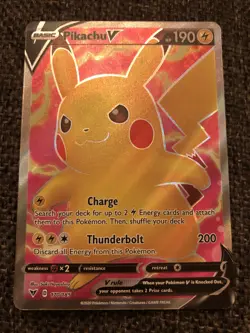 Pikachu V - 170/185 Vivid Voltage (Pokemon) Full Art Ultra Rare pack fresh - Image 1