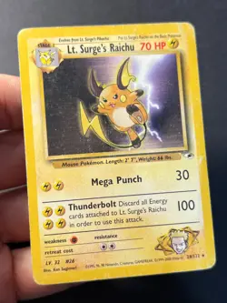Lt. Surge's Raichu 28/132 - Gym Heroes - Rare Pokemon Card - Image 3