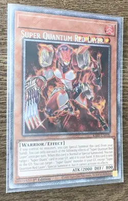 YUGIOH MISPRINT Super Quantum Red Layer RA05-EN008 Platinum Rare 1st Ed. - Image 2
