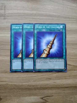 Yu-Gi-Oh! - Horn Of The Unicorn 3X - Full Playset - Image 1