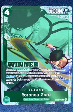 One Piece TCG Roronoa Zoro (WINNER Pack 2025 Vol. 3) EB02-019 - Image 1