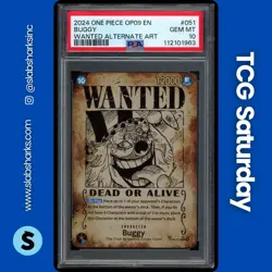 2024 ONE PIECE EMPERORS IN NEW WORLD #OP09-051 BUGGY SP WANTED ALT ART PSA 10 - Image 1