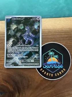 Mewtwo 052 Sv: Scarlet & Violet Promo Cards Holo LP Wrapper Marks On Back - Image 1