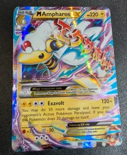 Mega M Ampharos EX 28/98 Ancient Origins Ultra Rare Holo Pokemon Card MP - Image 1